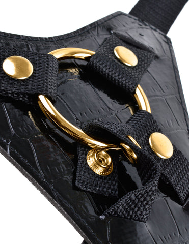 Fetish Fantasy Gold Black Designer Strap-On Harness for Adults STRAP-ONS