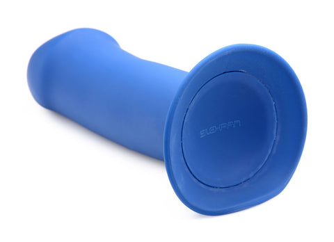 Squeezable Thick Phallic Silicone Dildo with Moldable Shape Blue DONGS