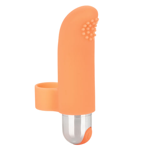 Intimate Play Rechargeable Finger Tickler Clitoral Vibrator Orange BULLETS