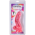 Crystal Jellies Curved Realistic Cock 7 Inch Phthalate-Free Dildo Pink > Dildos > Realistic Dildos