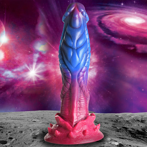 Creature Cocks Intruder Alien Silicone Dildo Purple Blue Pink 9 Inch with Suction Cup Fantasy Dongs