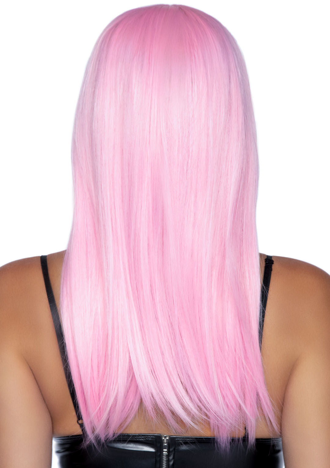 24 Inch Long Straight Blue Wig with Bangs for Adults Wigs
