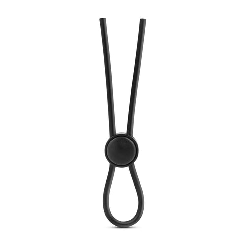 Stay Hard Silicone Loop Cock Ring in Black Black COCK RINGS