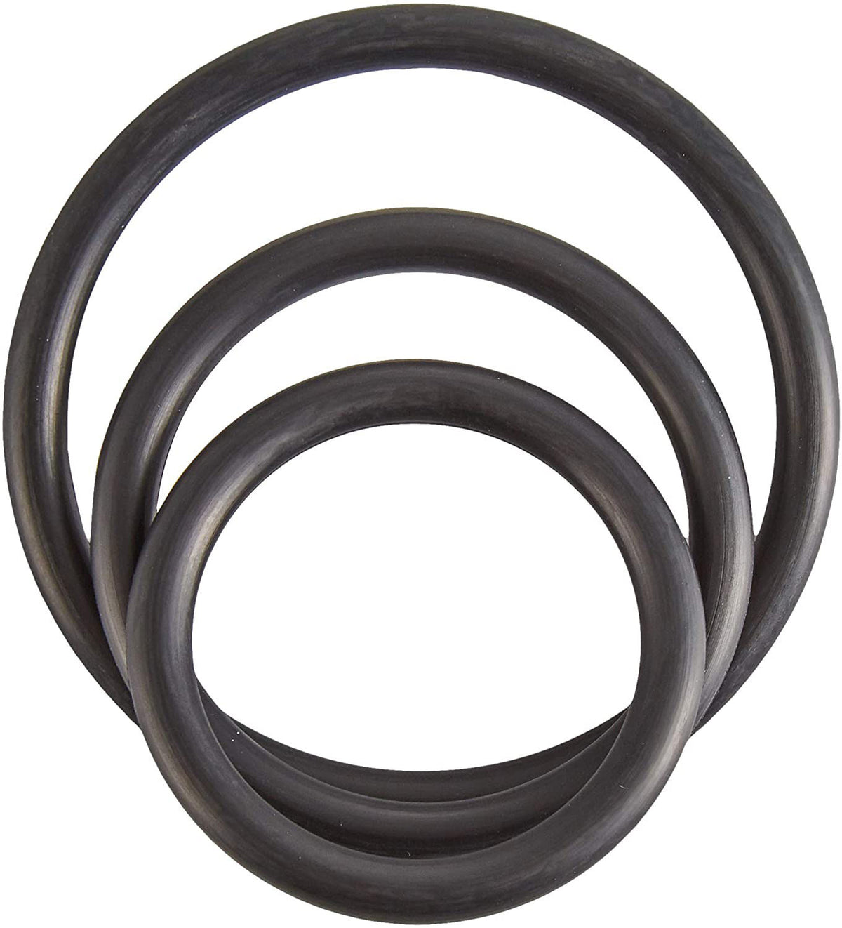Spartacus Rubber Cock Ring Set (Black) – Versatile Silicone Cock Rings > Cock Ring > Sets