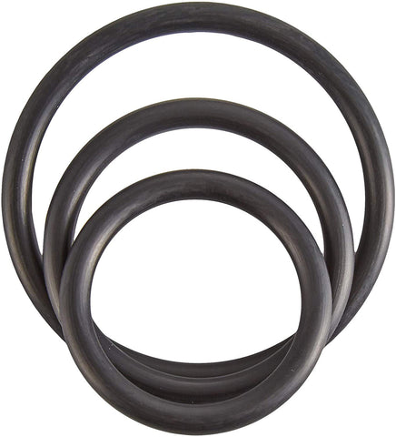 Spartacus Rubber Cock Ring Set (Black) – Versatile Silicone Cock Rings COCK RING Set