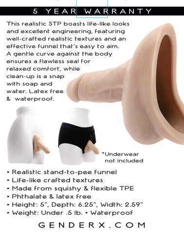 Gender X Stand to Pee Light Realistic Stand to Pee Funnel Flesh Packers