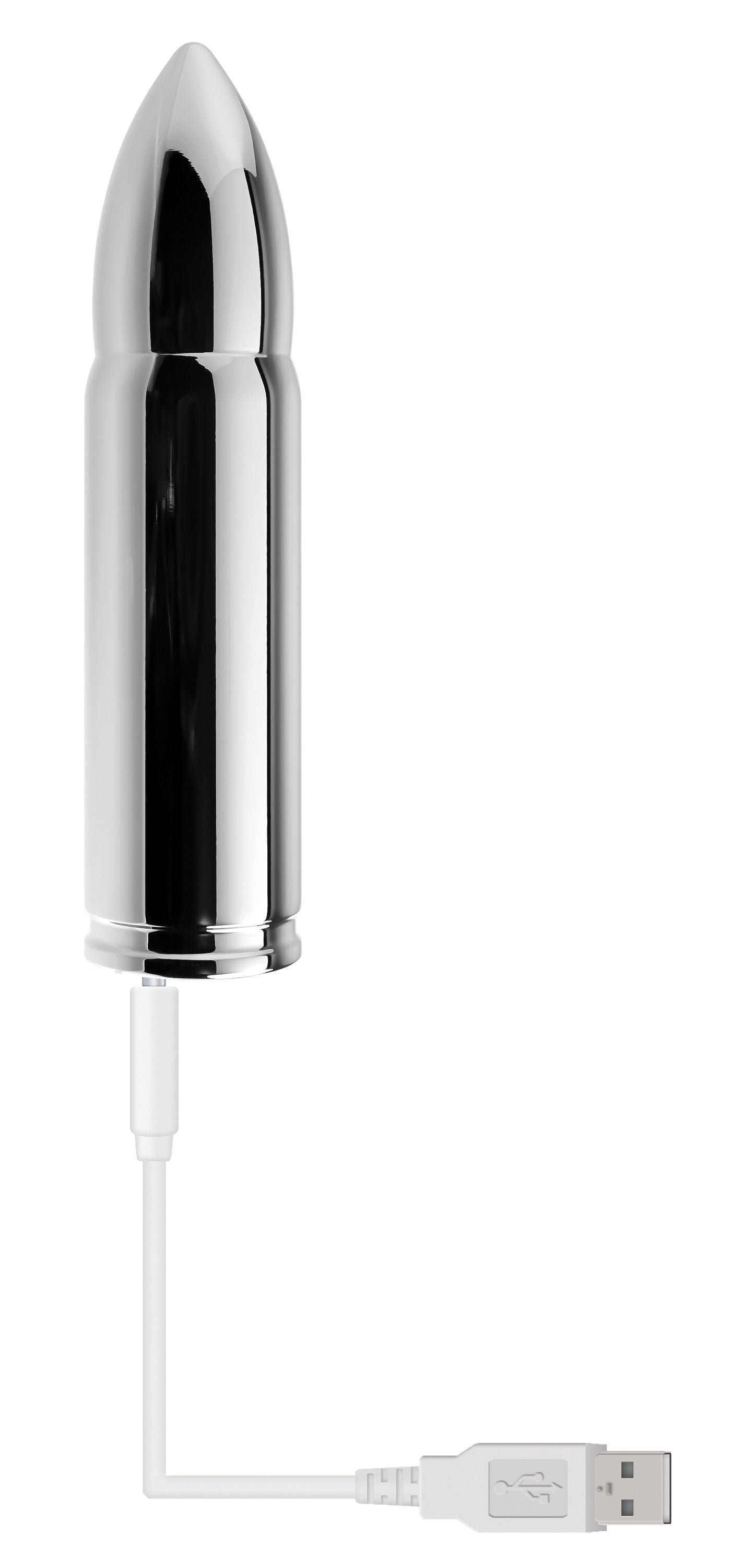 Full Metal Love Silver Metallic Bullet Vibrator for Adults BULLETS