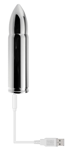 Full Metal Love Silver Metallic Bullet Vibrator for Adults BULLETS