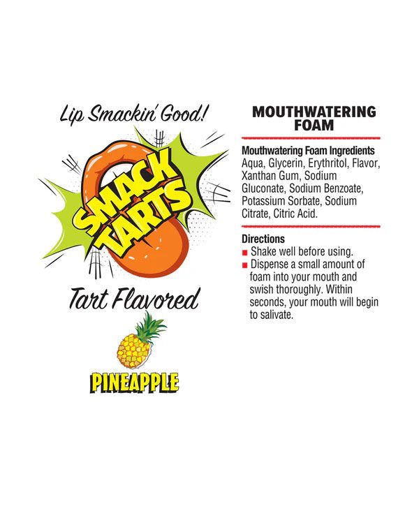 Smack Tarts Mouthwatering Foam (Sour Pineapple) – 2.7 oz Oral Enhancer Oral Gels & Sprays