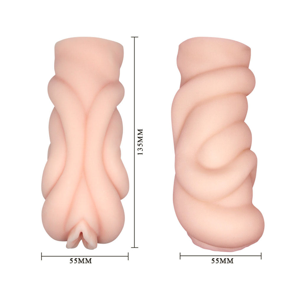 Crazy Bull Realistic Anime 3D Vagina Male Masturbator Toy Beige Strokers - Manual
