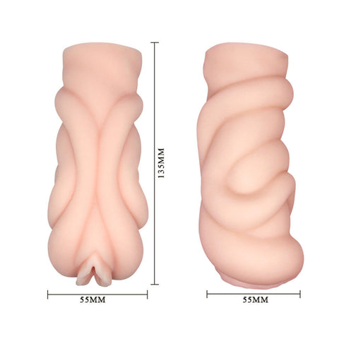 Crazy Bull Realistic Anime 3D Vagina Male Masturbator Toy Beige Strokers - Manual