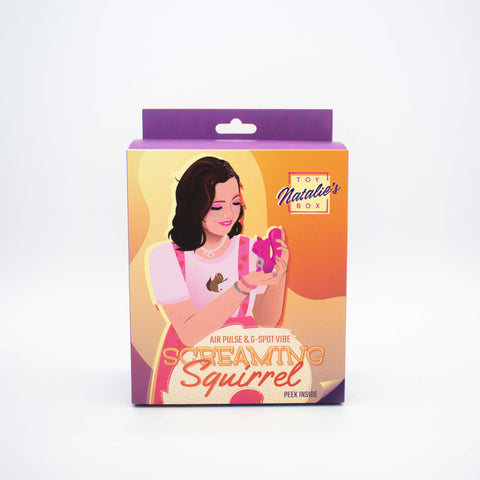 Screaming Squirrel Air Pulse G-Spot Vibrator for Adults Pink AIR PULSATION