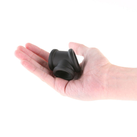 Renegade Piper - Soft Silicone Cock and Balls Ring 4.9 cm Black COCK RINGS