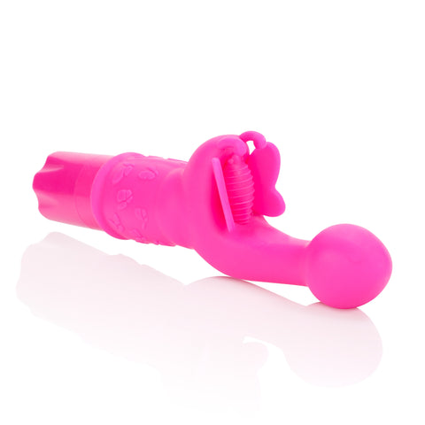 Silicone Butterfly Kiss Vibrator with G-Spot Stimulation Pink VIBRATORS-RABBIT-MULTI