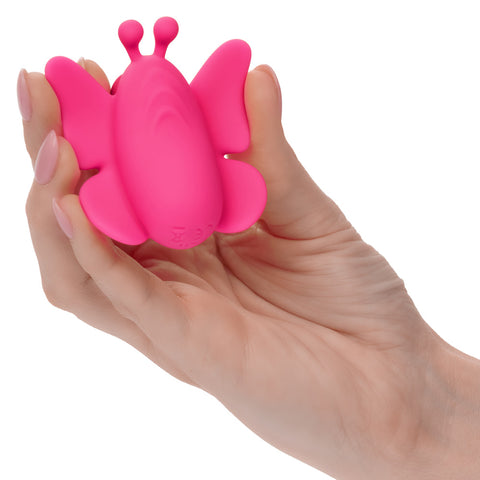 Neon Vibes The Flutter Vibe Pink Butterfly Panty Vibe with 10 Functions USB Rechargeable Silicone Waterproof Panty Vibrators