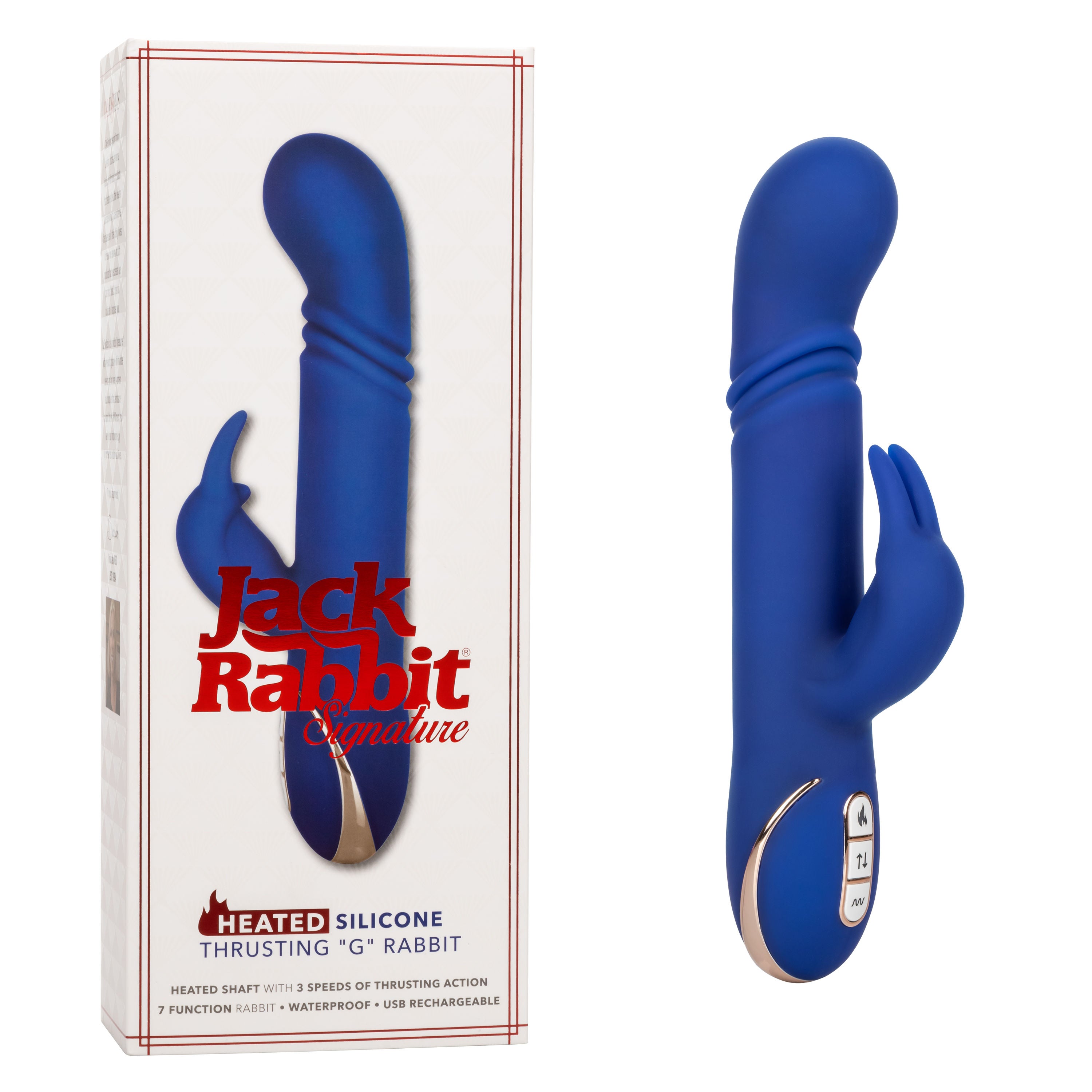 Jack Rabbit Heated Silicone Thrusting G-Spot Rabbit Vibrator VIBRATORS-RABBIT