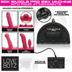 Lovebotz Saddle Pro (With 4 Attachments) – Durable Rideable Sex Machine Black > Sex Toys > Sex Machines
