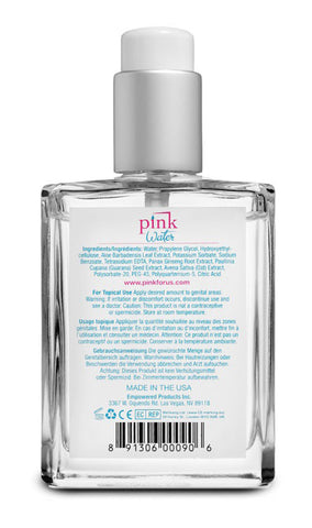 Pink Water Hydrating Water-Based Lubricant 4oz for Intimacy Speciality Lubricants
