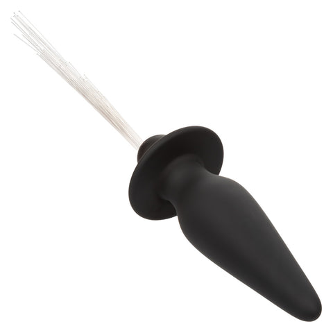 Southern Lights™ Vibrating Light Up Anal Probe Black Silicone Rechargeable with Tapered Design and Flanged Base Butt Plugs - Vibrating