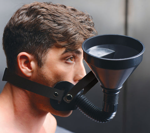 Latrine Extreme Funnel Gag Adjustable Bondage Mouth Restraint Gags
