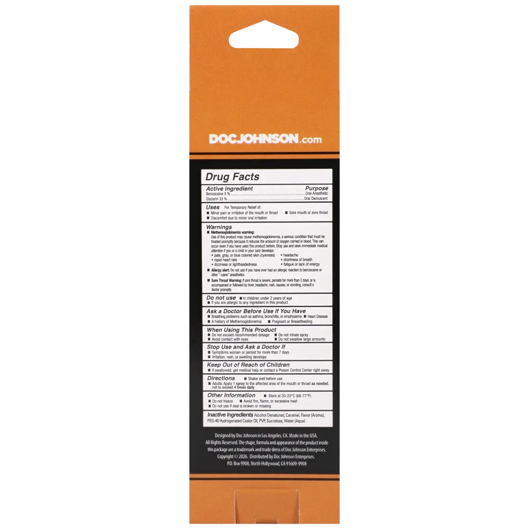 Goodhead Deep Throat Spray – Salted Caramel Flavor 2 Fl Oz Spray Caramel > Lube > Oral Gels & Sprays