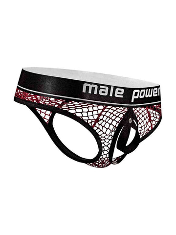 Male Power Burgundy Cock Pit Net Mesh Cock Ring Thong S/M Default Title Mens Thongs