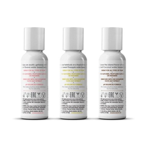 Wicked Simply Tropical Trio 3 x 30 ml Flavoured Water Based Lubricants Flavoured Lube