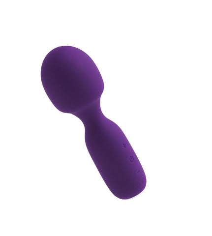 Wini Rechargeable Mini Wand Massager Black with 10 Vibrations Electric Massager