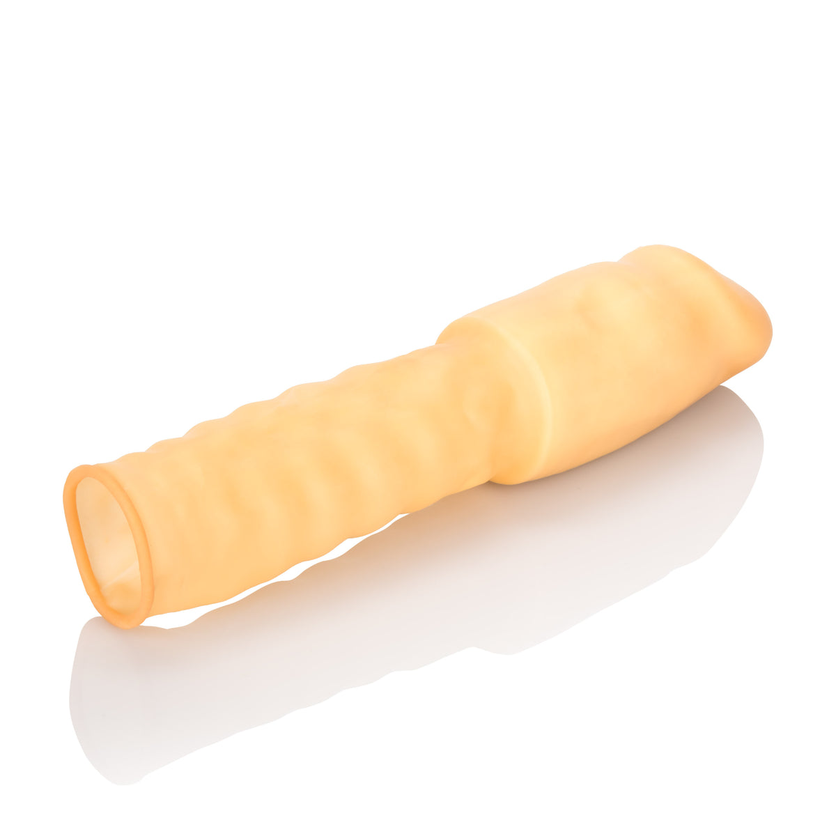 Smooth 3 Inch Ivory Latex Penis Extension with Roll Down Sleeve > Sex Toys For Men > Penis Sleeves