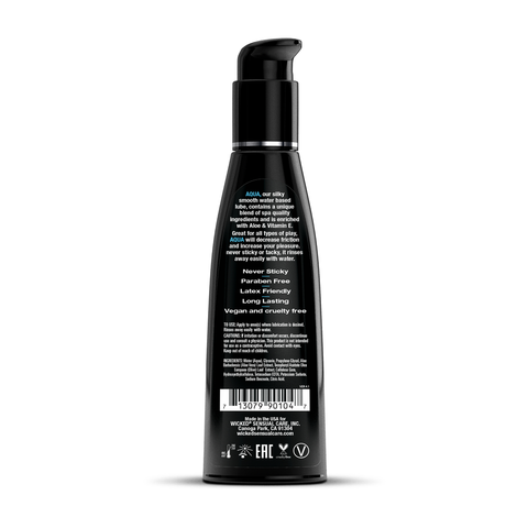 Wicked Aqua Water Based Lubricant 120 ml 4 Ounce Bottle Water Based Lube