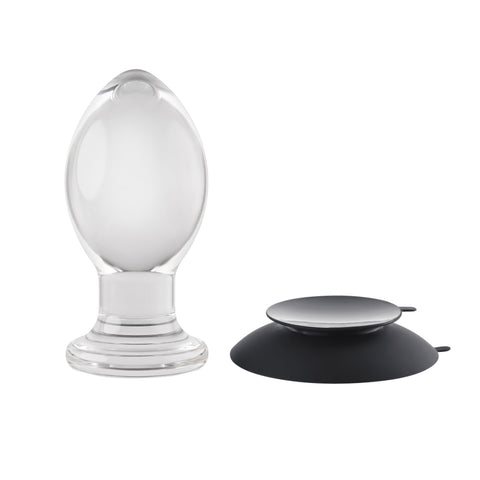 Gender X Crystal Ball - Glass Butt Plug with Suction Base 10.1cm > Sex Toys > Glass