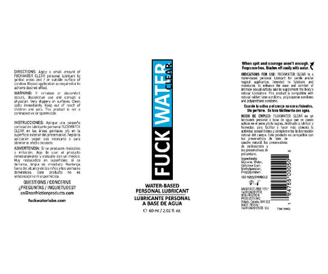 Fuck Water Clear – Water-Based Personal Lubricant 2oz > Lube > Water Based
