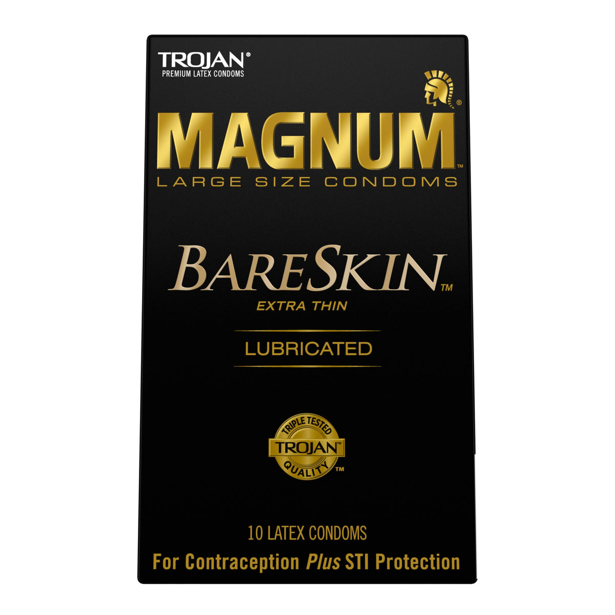 Trojan Magnum Bareskin Condoms 10 Pack Larger Lubricated Default Title > Essentials > Condoms