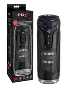 PDX Elite Moto-Bator Pro – USB Rechargeable Auto Stroker with Thrusting, Vibration, and Warming Functions Clear > Sex Toys For Men > Masturbators Premium
