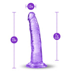 Blush B Yours Plus Purple Realistic 7.5" Dildo With Suction Base > Dildos > Realistic Dildos