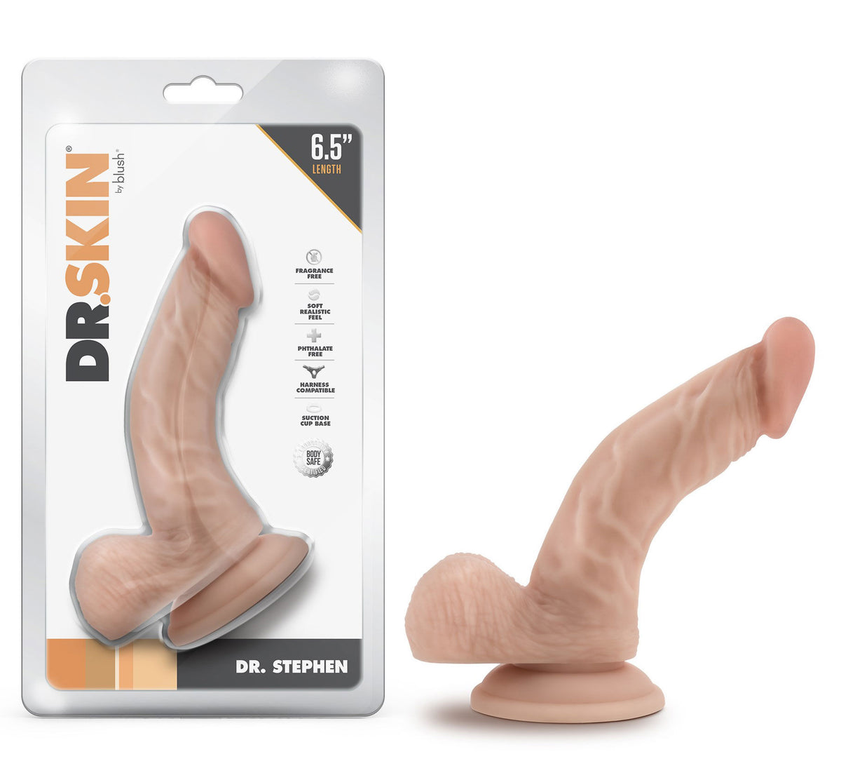 Dr. Skin Dr. Stephen Beige – 6.5 Inch Dildo With Balls > Dildos > Realistic Dildos