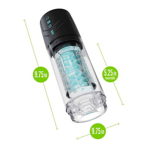 M for Men Whirlwind Pro Black Rechargeable Male Masturbator Strokers - Auto