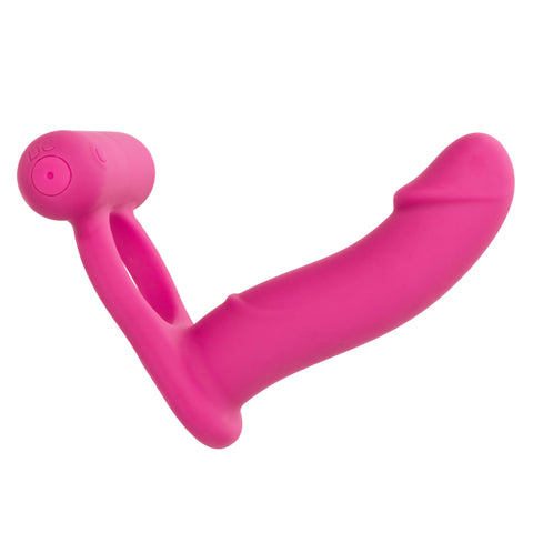 Silicone Rechargeable Double Diver Stimulator Cock Rings Vibrating