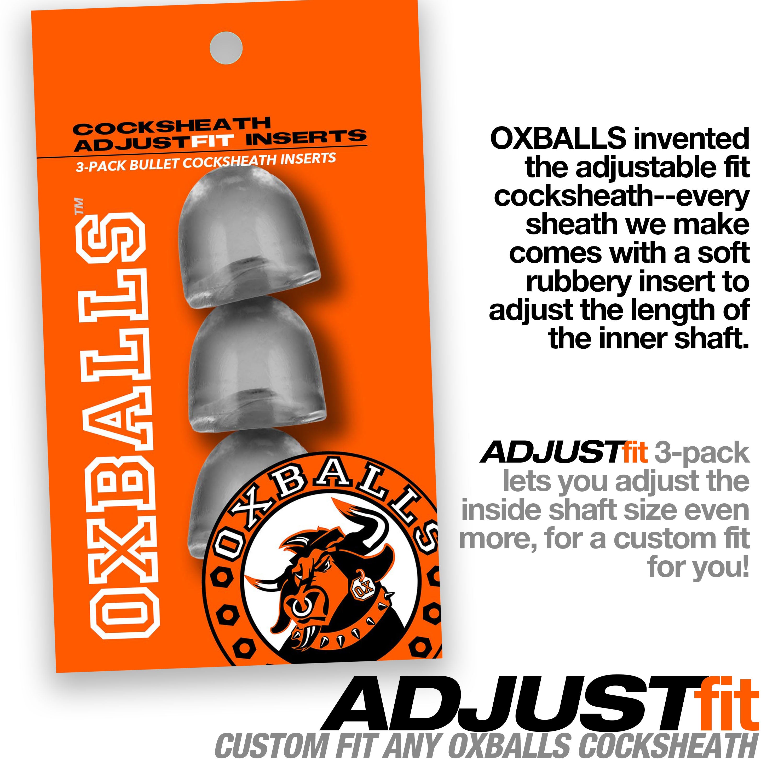Oxballs Adjustfit Insert 3-Pack Clear Cocksheath Inserts SLEEVES