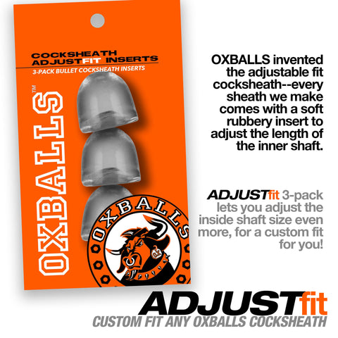 Oxballs Adjustfit Insert 3-Pack Clear Cocksheath Inserts SLEEVES