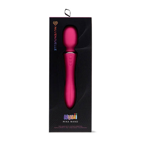 Nu Sensuelle Nubii Mika Wand Massager With Vibration Warmth Pink > Sex Toys For Ladies > Wand Massagers and Attachments