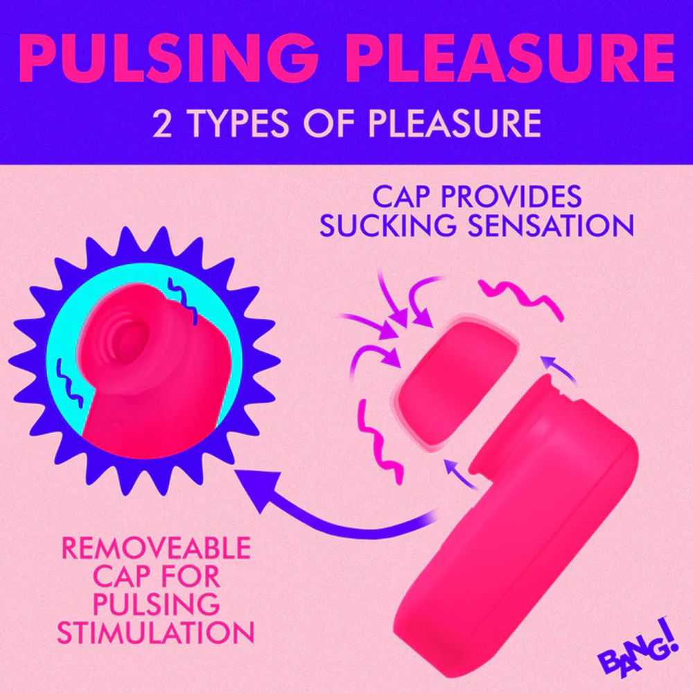 Mini Clitoral Stimulator Vibrator in Pink with Five Suction Speeds STIMULATORS