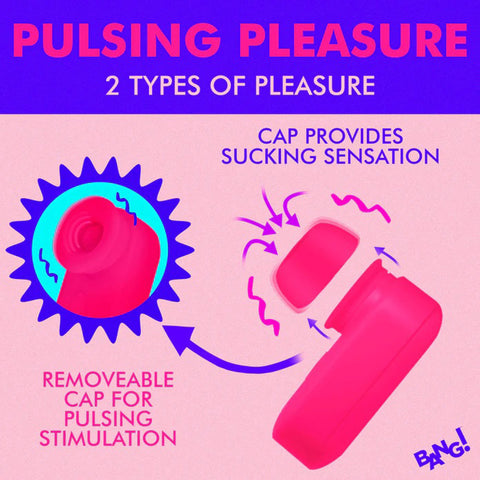 Mini Clitoral Stimulator Vibrator in Pink with Five Suction Speeds STIMULATORS