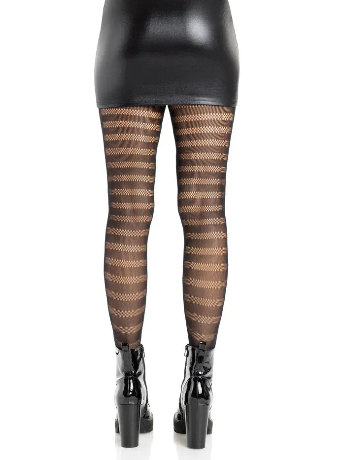 Cosima Striped Net Tights – Nylon Spandex Hosiery > Clothes > Hosiery > Pantyhose & Tights