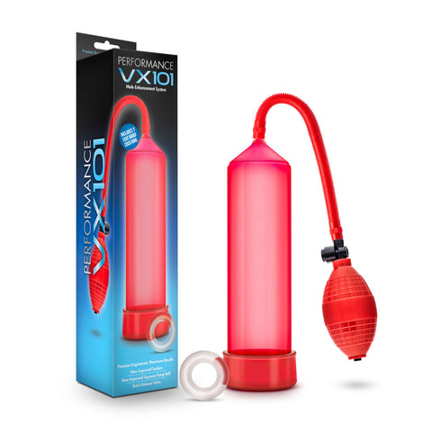 Performance VX101 Male Enhancement Pump Red for Safety and Comfort PUMPS