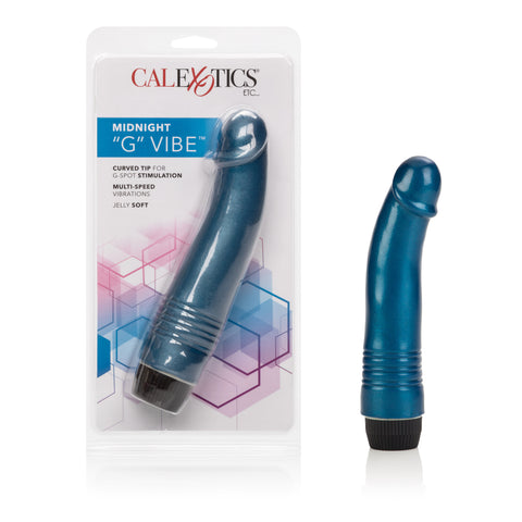 Midnight G Spot Vibrator 6.75 Inch Soft Flexible Jelly Toy DONGS Vibrating