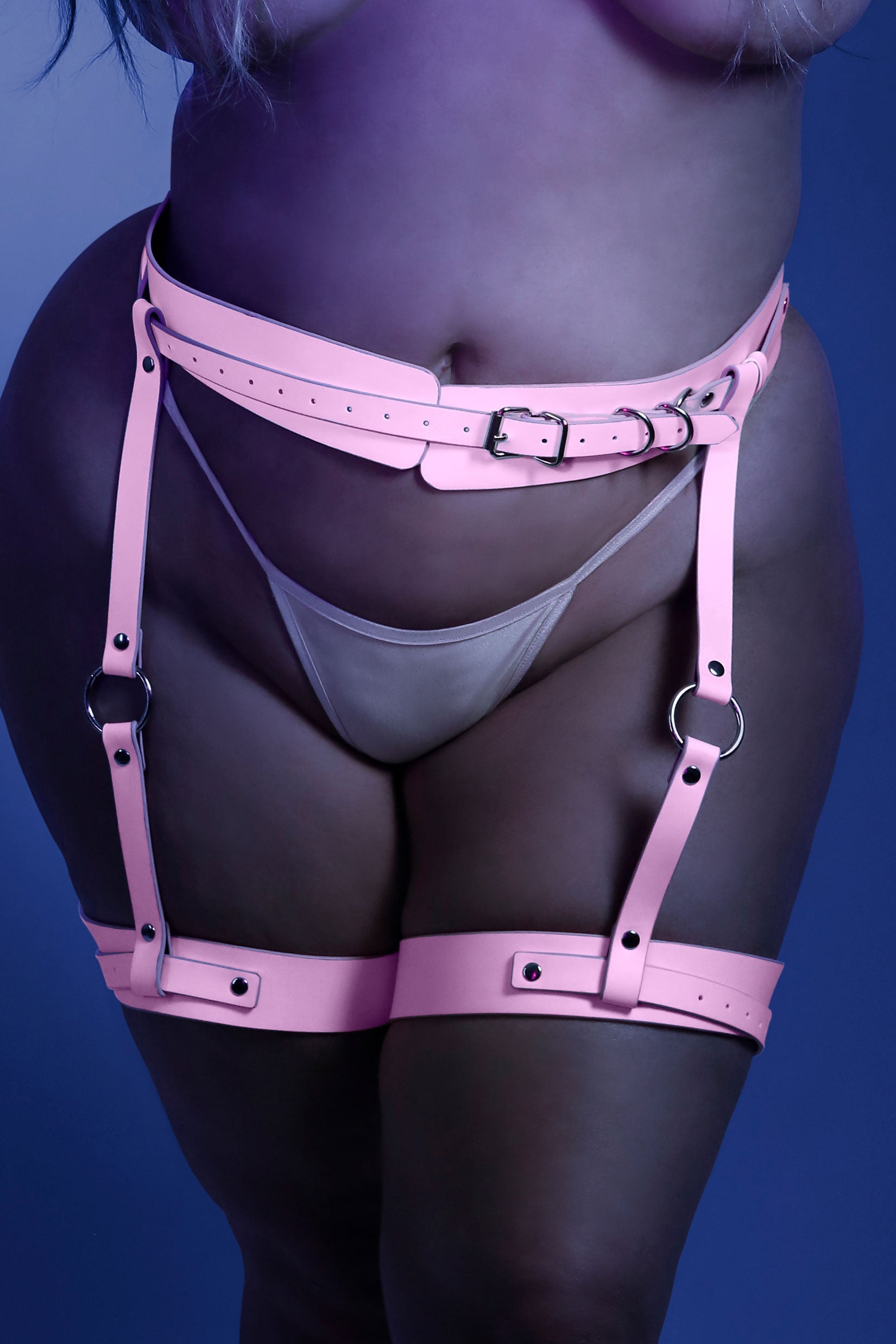 Light Pink Adjustable Leg Harness One Size Sexy Lingerie Harnesses & Strap-Ons