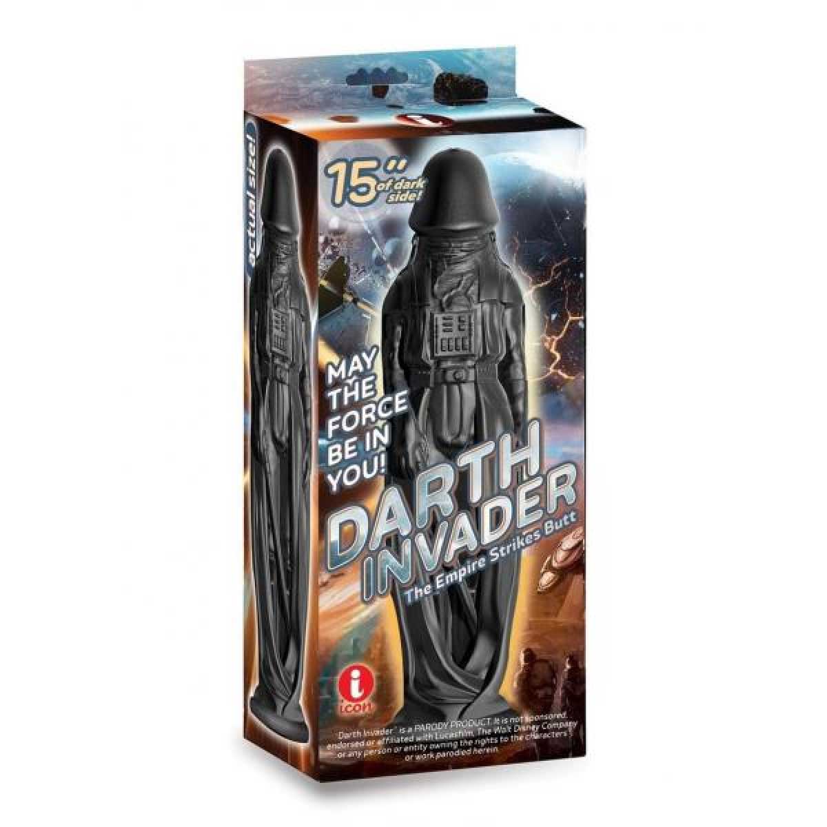 Darth Invader 14 Inch Fantasy Dong with Strong Suction Cup Black Fantasy Dongs