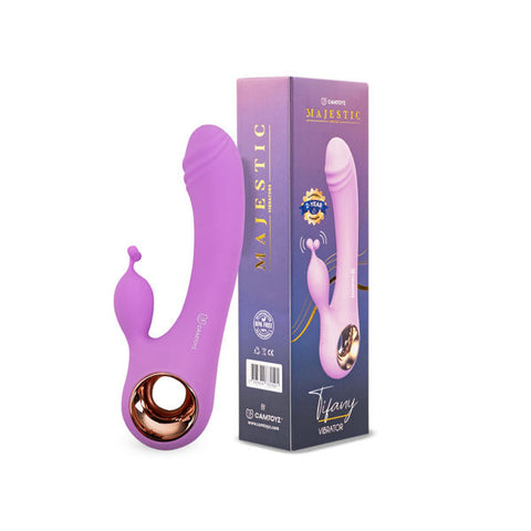 Double Tiffany Purple Rabbit Vibrator for G-Spot and Clitoral Stimulation VIBRATORS-RABBIT