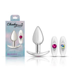 Cheeky Charms Silver Anchor Butt Plug with Clear and Pink Jewel > Anal Range > Jewel Butt Plugs